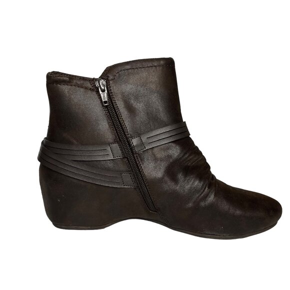 Bass Willow Boots Booties Womens 10 M Brown Side Zipper - Picture 2 of 10